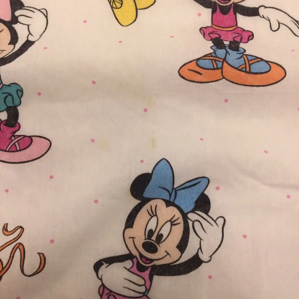 Dundee Disney Ballerina Minnie Mouse Crib Sheet Flat USA Baby Nursery Bedding